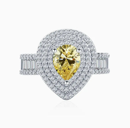 MUSHAN Bague de luxe pour femme en argent sterling 925, avec diamant moissanite 1,8 ct certifié GRA et zirconium, bijou raffiné