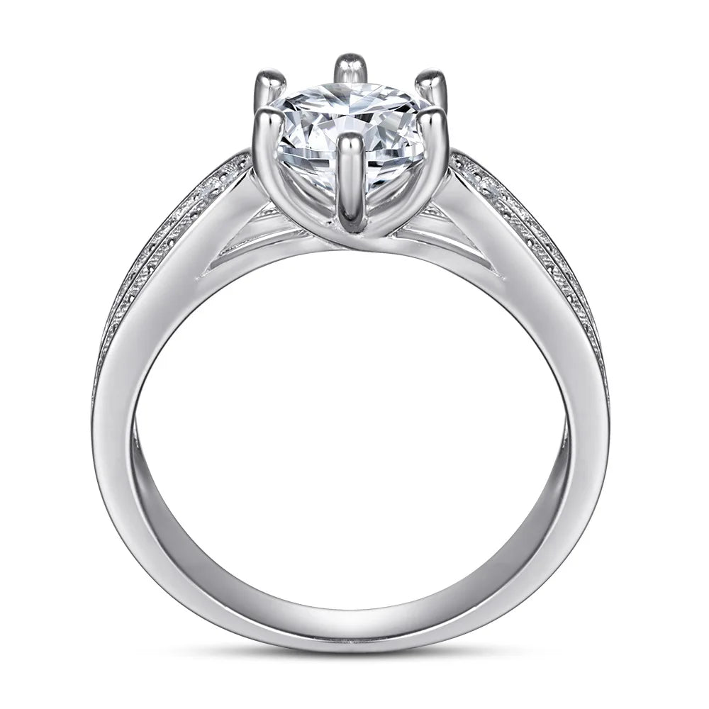 MuShan Designer Jewelry 925 Sterling Silver Ring Cubic Zirconia 5A Emerald Casual Women 18K Rose Gold Plated Fine Jewelry Rings