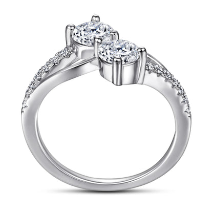 MuShan Jewelry 925 Sterling Silver Rings Bands Engagement Ring 5A Cubic Zirconia  Women Premium Anniversary  Women Gift