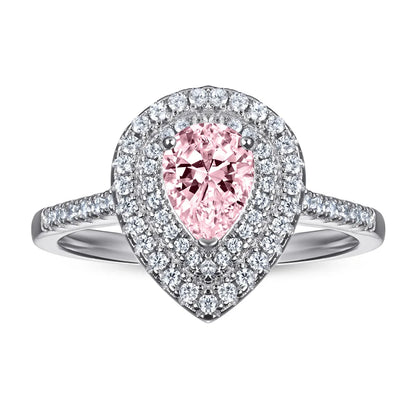 MuShan Jewelry 925 Sterling Silver Rings Bands Engagement Ring 7A Cubic Zirconia  Women Valentine Delicate  Women Gift