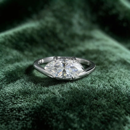 Anillo de lujo MUSHAN de plata de ley 925 para mujer, con diamante de moissanita certificado por GRA, color esmeralda D, joyería fina