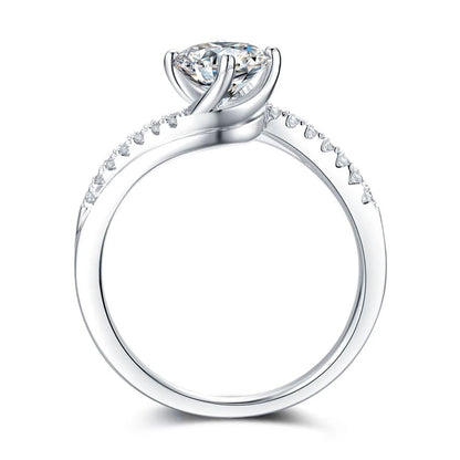MuShan Jewelry 925 Sterling Silver Ring Moissanite D Color VVS Luxury Winsome Pear 925 Sterling Silver Rings Diamond Accessories