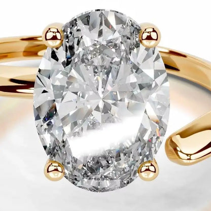 MUSHAN Bespoke Luxury Jewelry 925 Sterling Silver Ring D VVS1 Moissanite Ring for Women 18K Gold Plated MST Patent Fine Jewelry
