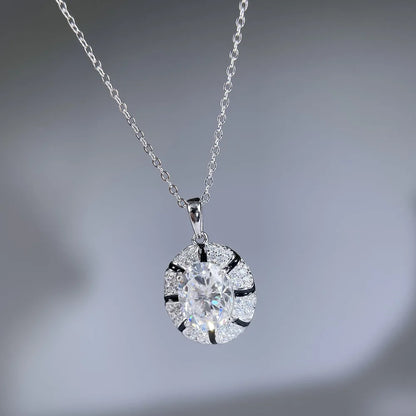 MuShan Designer Jewelry 925 Sterling Silver Chain Rope Teardrop Moissanite Bridal 18K Gold Plated for Wife MST Patent Necklaces