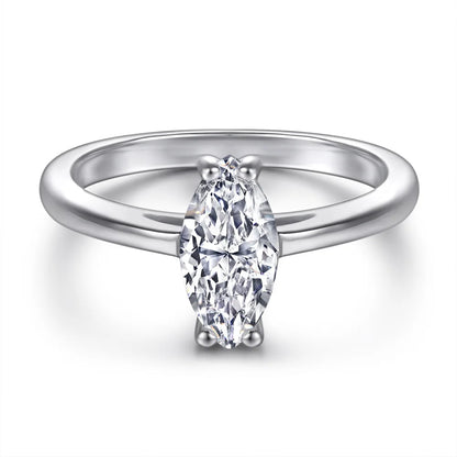 MuShan Jewelry 925 Sterling Silver Romantic Engagement Ring 7A Cubic Zirconia  Women Rings Bands Anniversary  Women Gift