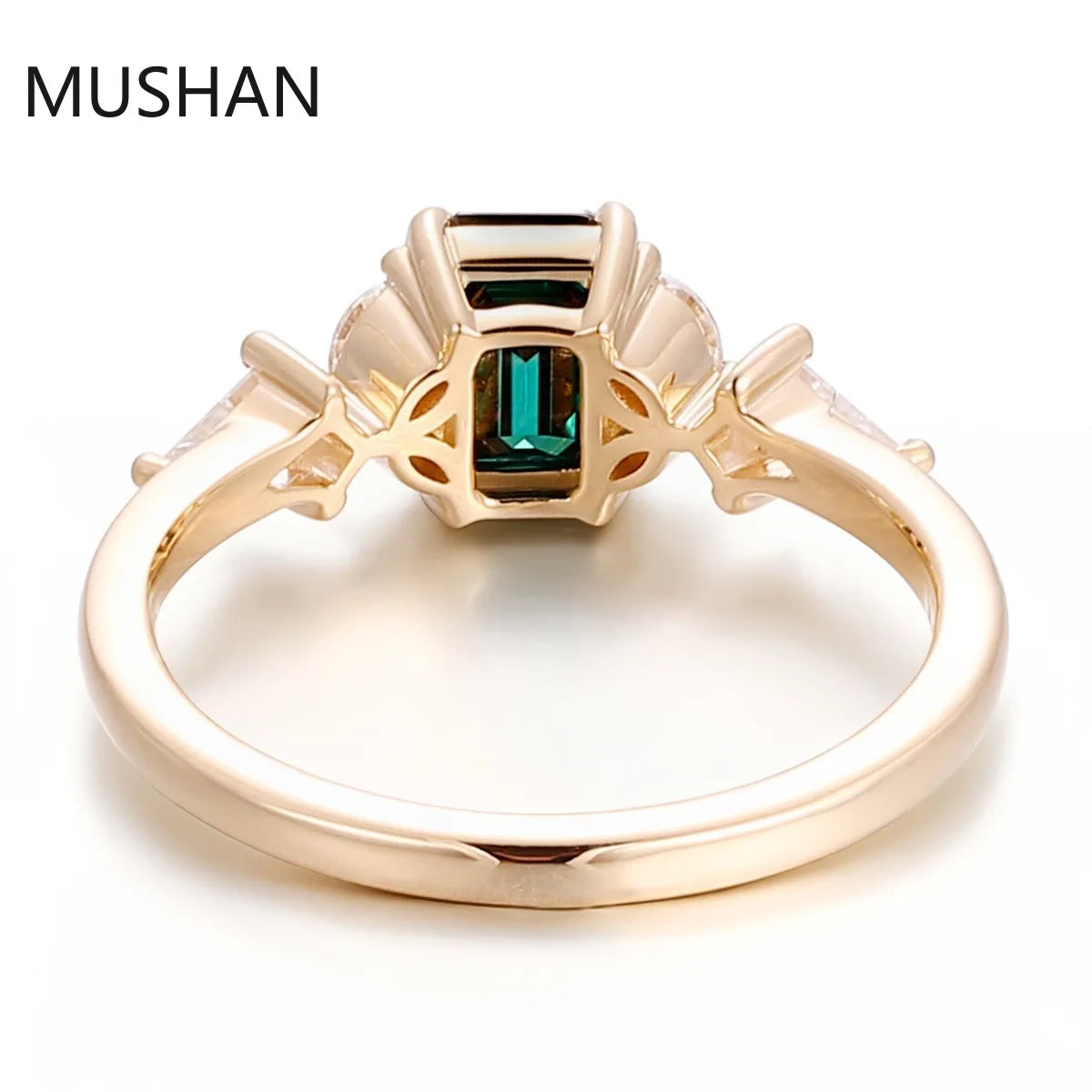 Bague de mariage MUSHAN en or 14K ou 18K pour femme, bijou de luxe personnalisable avec diamant moissanite et pierres précieuses de laboratoire