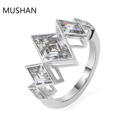 MUSHAN Luxury Custom 14K 18K Gold Rings Band Jewelry With Moissanite Diamond Lab Grown Gemstones Diamond Wedding Ring For Women