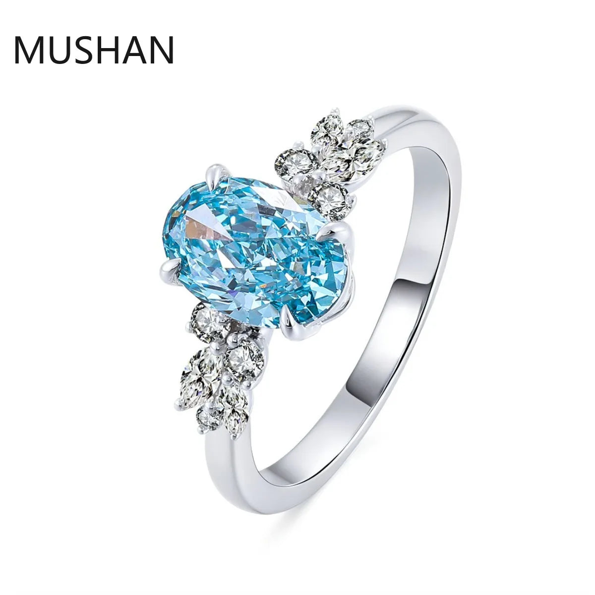 MUSHAN Luxury Custom 14K 18K Gold Rings Band Jewelry With Moissanite Diamond Lab Grown Gemstones Diamond Wedding Ring For Women
