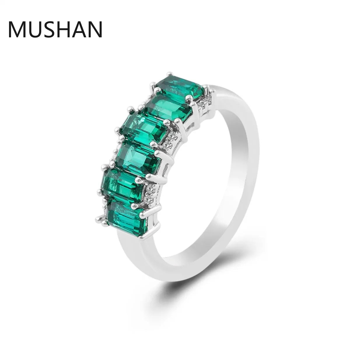 MUSHAN Luxury Custom 14K 18K Gold Rings Band Jewelry With Moissanite Diamond Lab Grown Gemstones Diamond Wedding Ring For Women