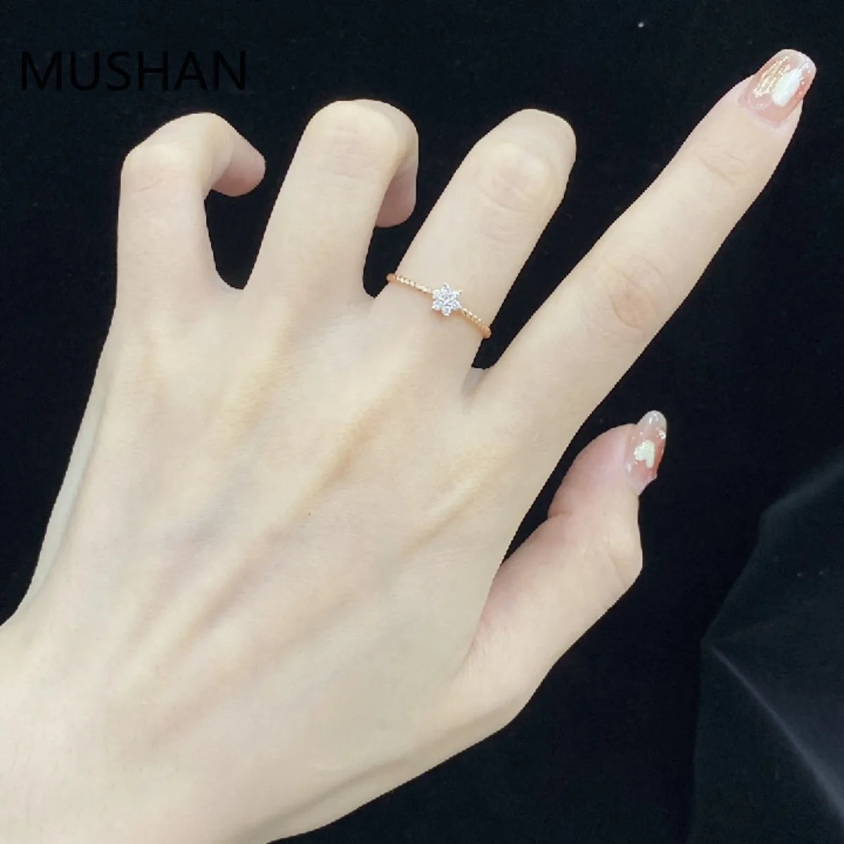 MUSHAN Luxury Custom 14K 18K Gold Rings Band Jewelry With Moissanite Diamond Lab Grown Gemstones Diamond Wedding Ring For Women