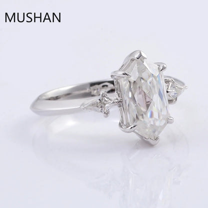 MUSHAN Luxury Custom 14K 18K Gold Rings Band Jewelry With Moissanite Diamond Lab Grown Gemstones Diamond Wedding Ring For Women
