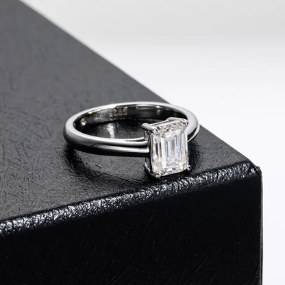 Anillo de plata de ley 925 marca MuShan, anillo de moissanita deslumbrante para mujer, chapado en oro auténtico de 18 quilates, joyería fina con patente MST