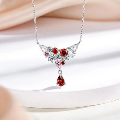 MuShan Brand Jewelry 925 Sterling Silver Necklace Cubic Zirconia 7A Cross Fashion Ladies Rhodium Plated Premium Jewelry Pendant