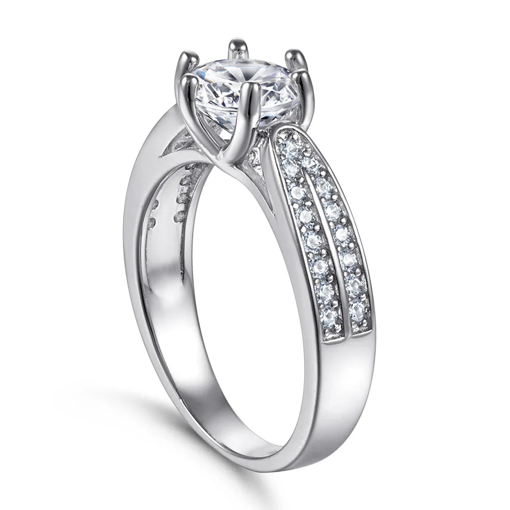 MuShan Designer Jewelry 925 Sterling Silver Ring Cubic Zirconia 5A Emerald Casual Women 18K Rose Gold Plated Fine Jewelry Rings