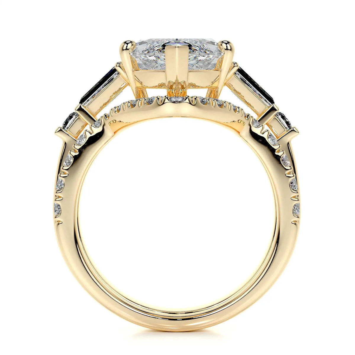 Anillo de plata de ley 925 de la marca MuShan, anillo de regalo con moissanita VVS para ella, chapado en oro de 18K, joyería fina con patente MST