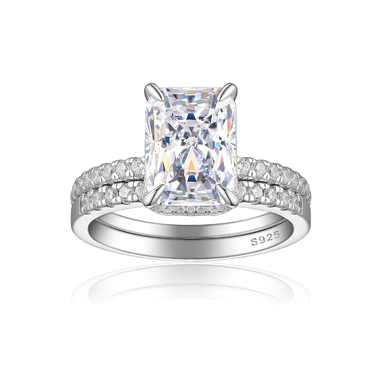 Bague MuShan Brand Jewelry en argent sterling 925, triangle en zircone cubique 7A, bijoux raffinés pour elle, plaqué or 18 carats