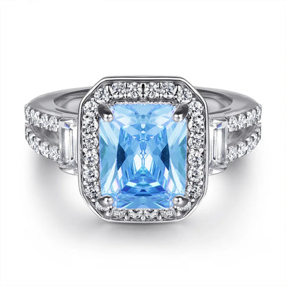 MuShan Jewelry 925 Sterling Silver Rings Bands Engagement Ring 5A Cubic Zirconia Romantic Rings Bands Anniversary  Women Gift