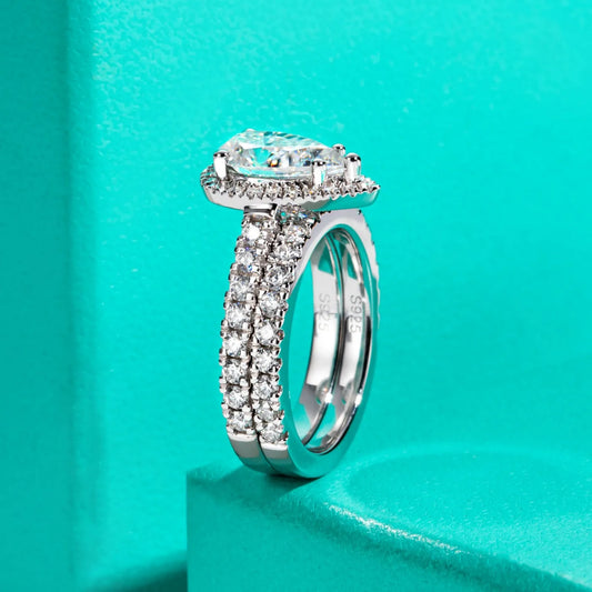 MUHAN Luxury Jewelry  925 Sterling Silver Ring Wedding Band  Women GRA Certificate Moissanite Diamond Rings D Color Fine Jewelry
