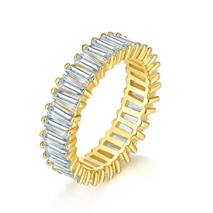 MUSHAN Luxury Jewelry 925 Sterling Silver Ring Band Women GRA Certificated Moissanite Diamond Emerald D Color Rings Fine Jewelry