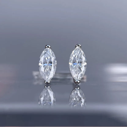 MuShan Luxury Jewelry 925 Sterling Silver Stud Earrings Boho Princess Moissanite Proposal for Fiancee Platinum Plated MST Patent