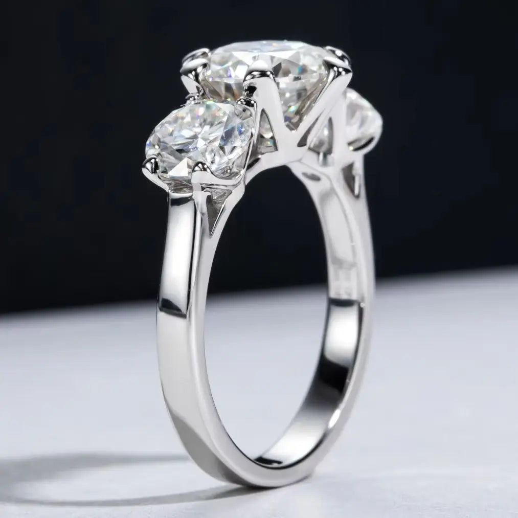 MUHAN Luxury Jewelry  925 Sterling Silver Ring Wedding Band  Women GRA Certificate Moissanite Diamond Rings D Color Fine Jewelry