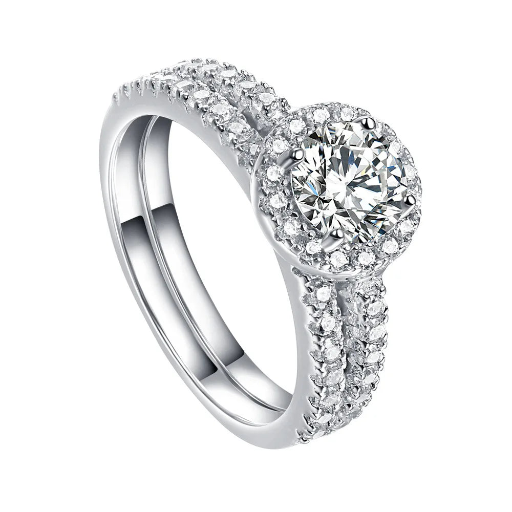 MuShan Jewelry 925 Sterling Silver Timeless Engagement Ring 7A Cubic Zirconia Valentine Rings Bands Anniversary  Women Gift