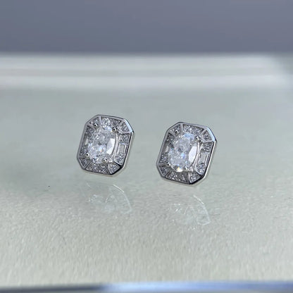 MuShan Designer Jewelry 925 Sterling Silver Drop Earring Pear Moissanite Formal Sparkling for Partner Rhodium Plated MST Patent