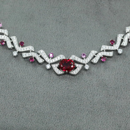MuShan Jewelry 925 Sterling Silver Necklace 5A CZ Gemstones Luxury HCD Gemstones Women 925 Sterling Silver Pendant Accessories