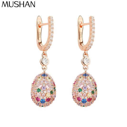 MuShan Jewelry 925 Sterling Silver Earring Designer High Carbon Gemstones HCD Diamond Band 925 Sterling Silver Stud Accessories