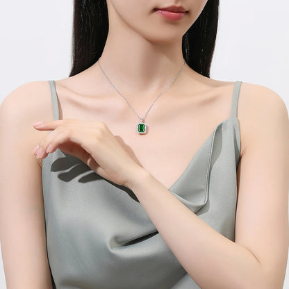 Collar de plata de ley 925 con inicial de circonita 7A de la marca MuShan, joyería de alta calidad bañada en rodio para oficina, regalo para esposa.