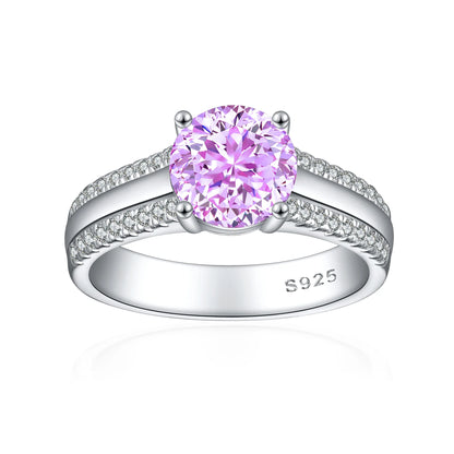 MuShan Jewelry 925 Sterling Silver Ring Wedding Band High Carbon Diamond Party Cocktail  Her Gift Women Rings Fine Jewelry