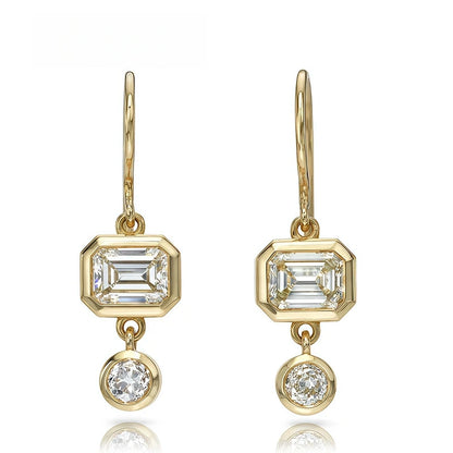 MUSHAN Bespoke Luxury Jewelry Moissanite Diamond Stud Drop Earrings 925 Sterling Silver Pendant Earrings D Color VVS1 Level