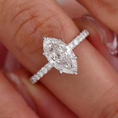 MUSHAN Custom Jewelry 1.5ct D Color VVS1 Moissanite Diamond Rings 10k 14k 18k Gold Platinum PT950 Luxury Ring Band Jewelry Women
