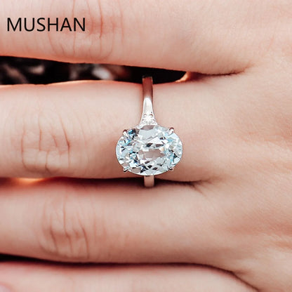 MUSHAN Luxury Custom 14K 18K Gold Rings Band Jewelry With Moissanite Diamond Lab Grown Gemstones Diamond Wedding Ring For Women