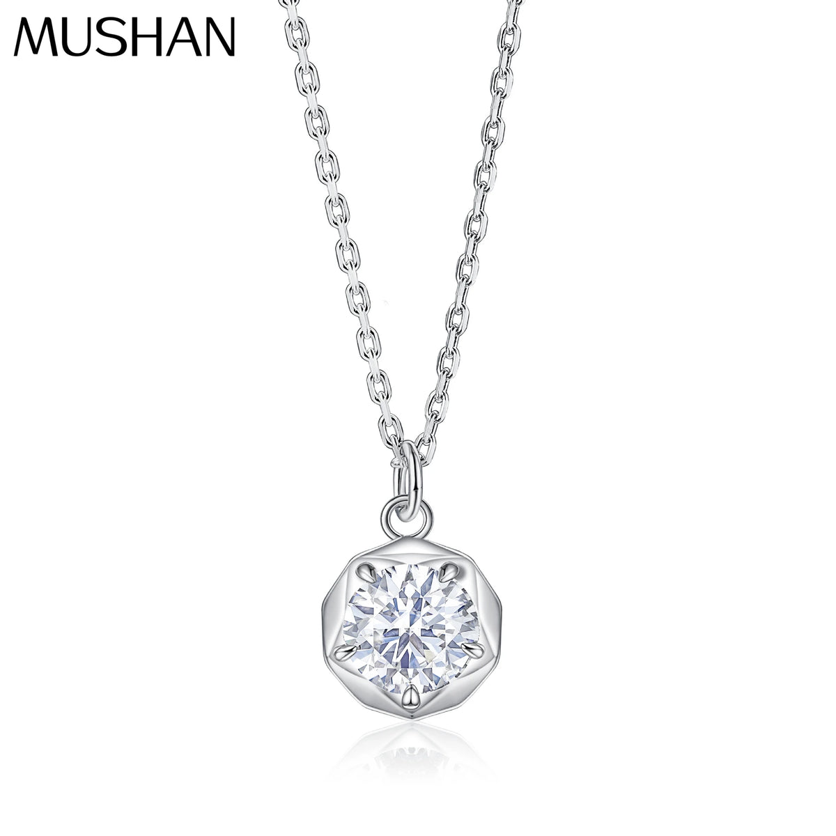 Collar de plata de ley 925 marca MuShan con circonita 5A, diseño de cruz casual para novia, chapado en oro real de 18K, colgante de joyería premium