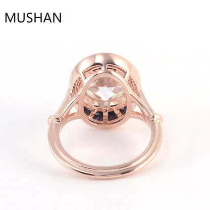 MUSHAN Luxury Custom 14K 18K Gold Rings Band Jewelry With Moissanite Diamond Lab Grown Gemstones Diamond Wedding Ring For Women