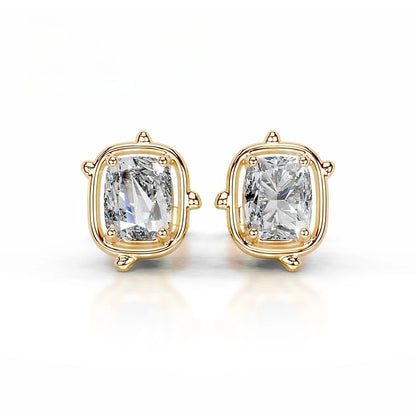 MuShan Brand Jewelry 925 Sterling Silver Stud Earrings 2ct Moissanite Diamond Dangle Earrings for Women MST Patent Fine Jewelry