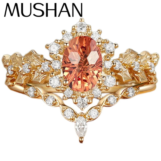 MUSHAN Custom Jewelry 925 Sterling Silver Ring Band Lab Grown Gemstones Marquise Eternity Wedding Moissanite Diamond Rings Women