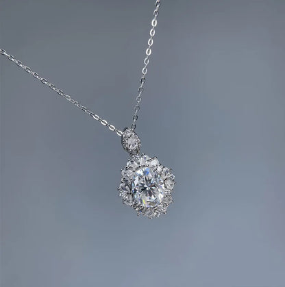 Joyería de la marca MuShan, cadena de cuerda de plata de ley 925, solitario de moissanita, regalo de San Valentín para dama, chapado en oro de 18 quilates, patente MST
