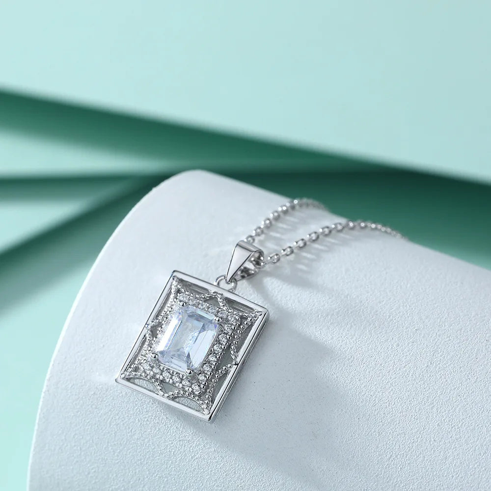 Collar de plata de ley 925 marca MuShan, colgante con circonita 7A, joya premium chapada en oro de 18K para uso diario, para mujer