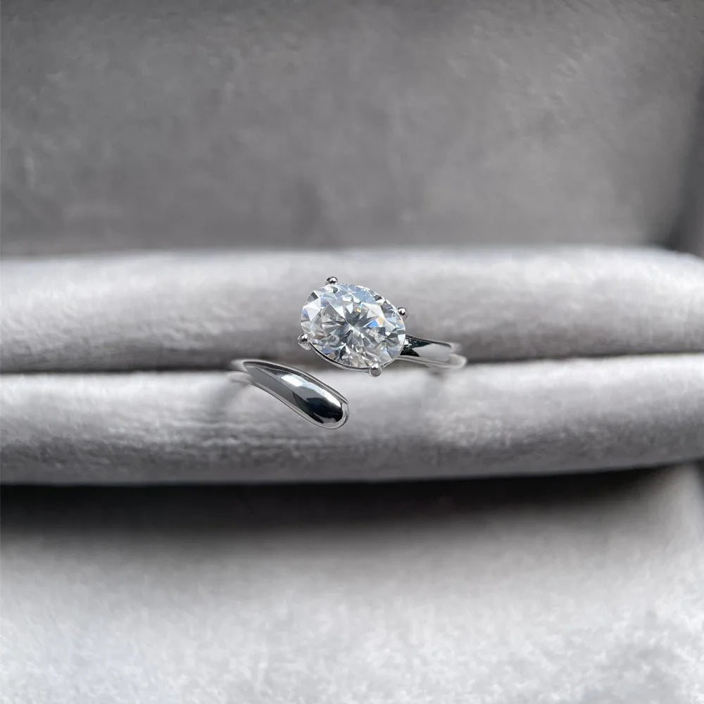 MUSHAN Luxury Jewelry 925 Sterling Silver Ring Band Women GRA Certificated Moissanite Diamond Emerald D Color Rings Fine Jewelry