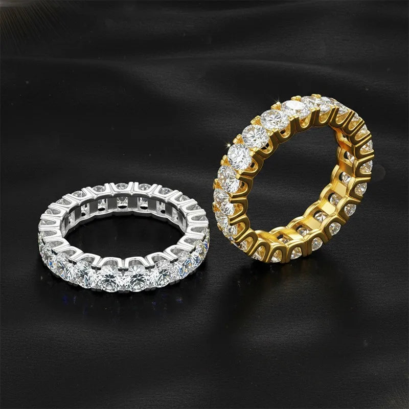 Bague en argent sterling 925 MUSHAN Luxury Jewelry pour femme, alliance avec diamant moissanite couleur D et émeraude, certifiée GRA, bijou de luxe
