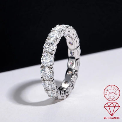 MUHAN Luxury Jewelry  925 Sterling Silver Ring Wedding Band  Women GRA Certificate Moissanite Diamond Rings D Color Fine Jewelry