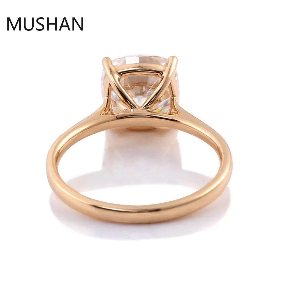 MUSHAN Luxury Custom 14K 18K Gold Rings Band Jewelry With Moissanite Diamond Lab Grown Gemstones Diamond Wedding Ring For Women
