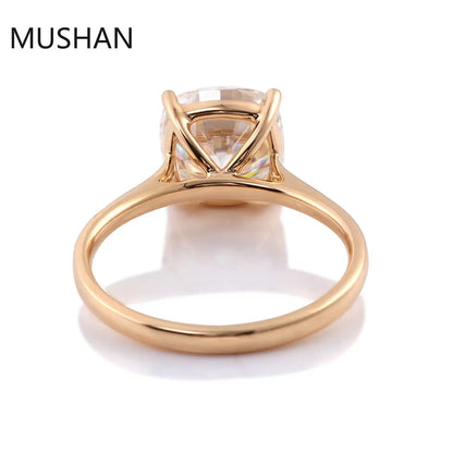 MUSHAN Luxury Custom 14K 18K Gold Rings Band Jewelry With Moissanite Diamond Lab Grown Gemstones Diamond Wedding Ring For Women