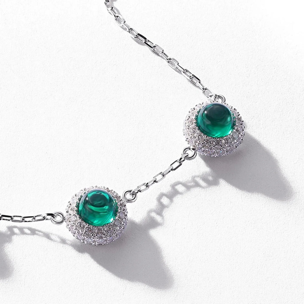 MUSHAN Luxury Jewelry 925 Sterling Silver Chain Pendant Necklace Lab Grown Emerald Ruby Gemstones Necklaces Pendants GRC Jewelry