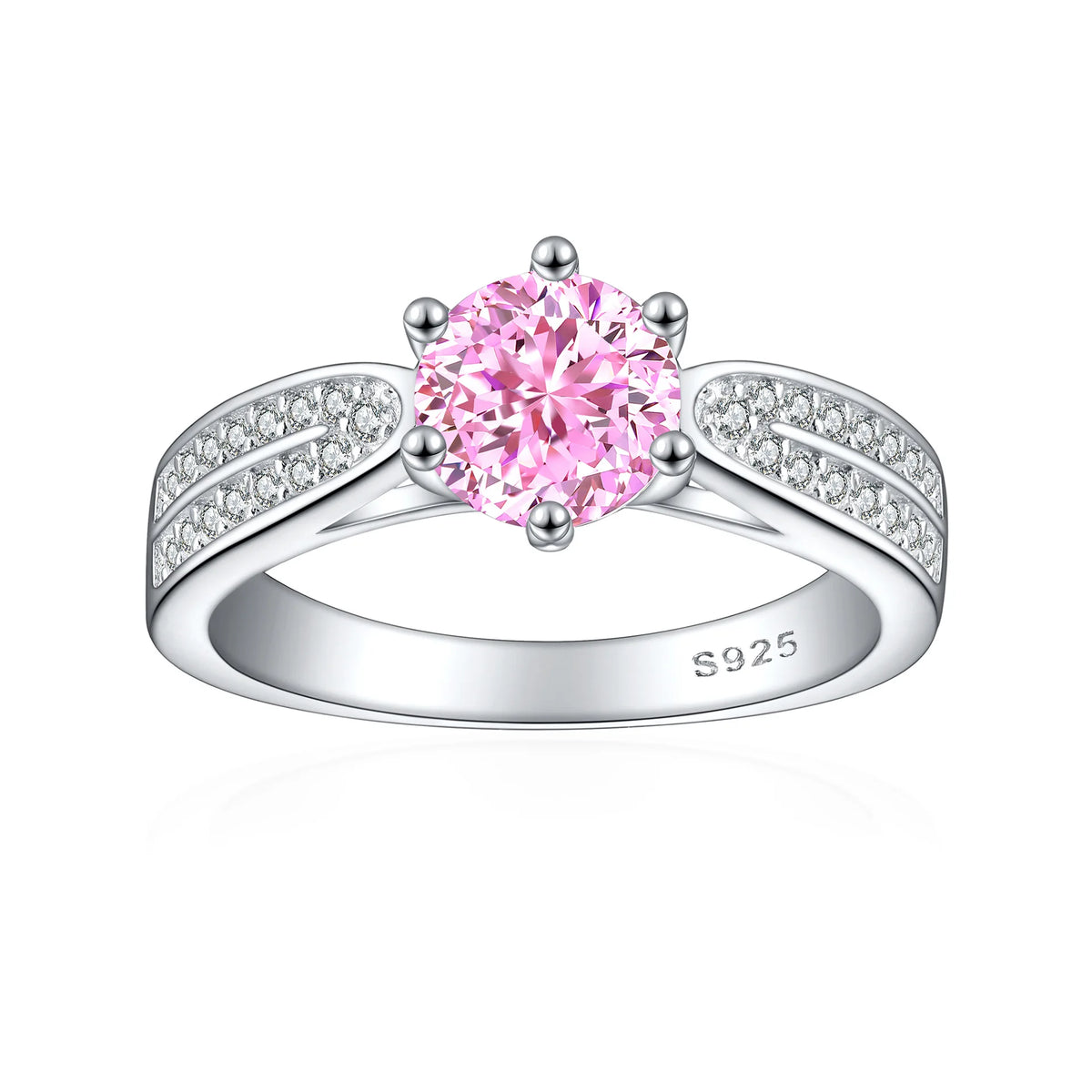 MuShan Jewelry 925 Sterling Silver Ring Wedding Band High Carbon Diamond Timeless Style Gift  Her Women Rings Fine Jewelry