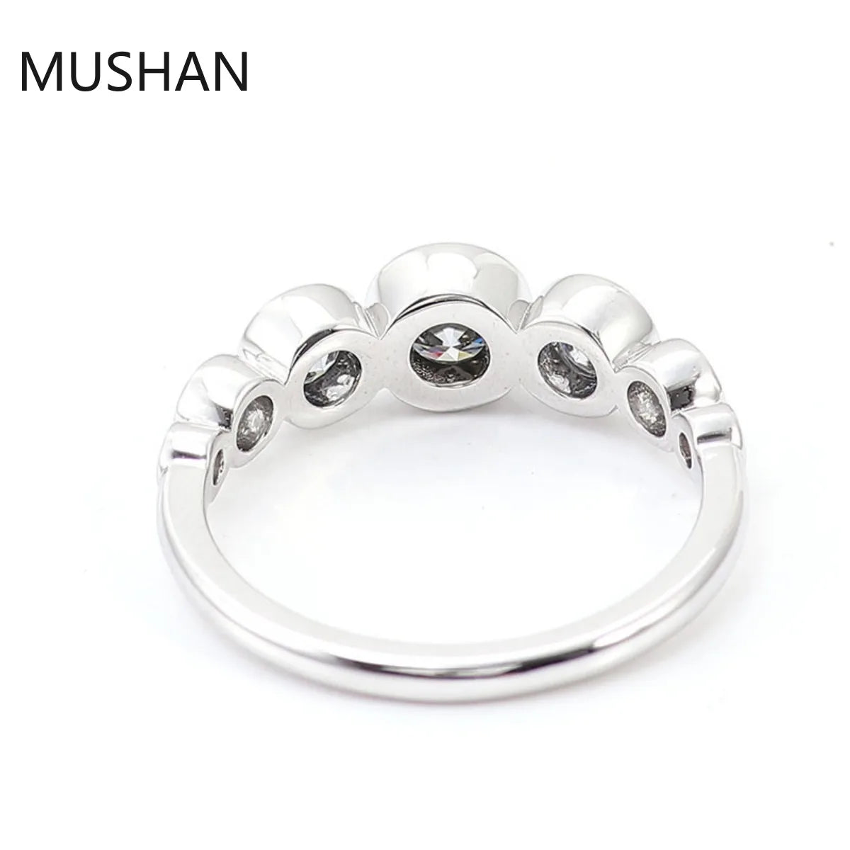 MUSHAN Luxury Custom 14K 18K Gold Rings Band Jewelry With Moissanite Diamond Lab Grown Gemstones Diamond Wedding Ring For Women