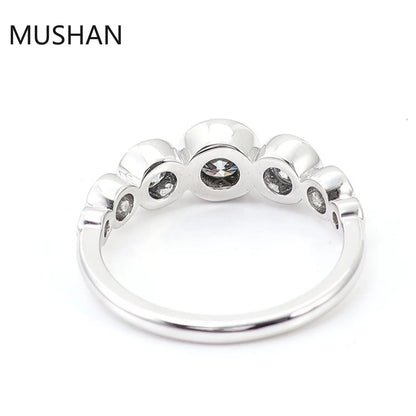 MUSHAN Luxury Custom 14K 18K Gold Rings Band Jewelry With Moissanite Diamond Lab Grown Gemstones Diamond Wedding Ring For Women