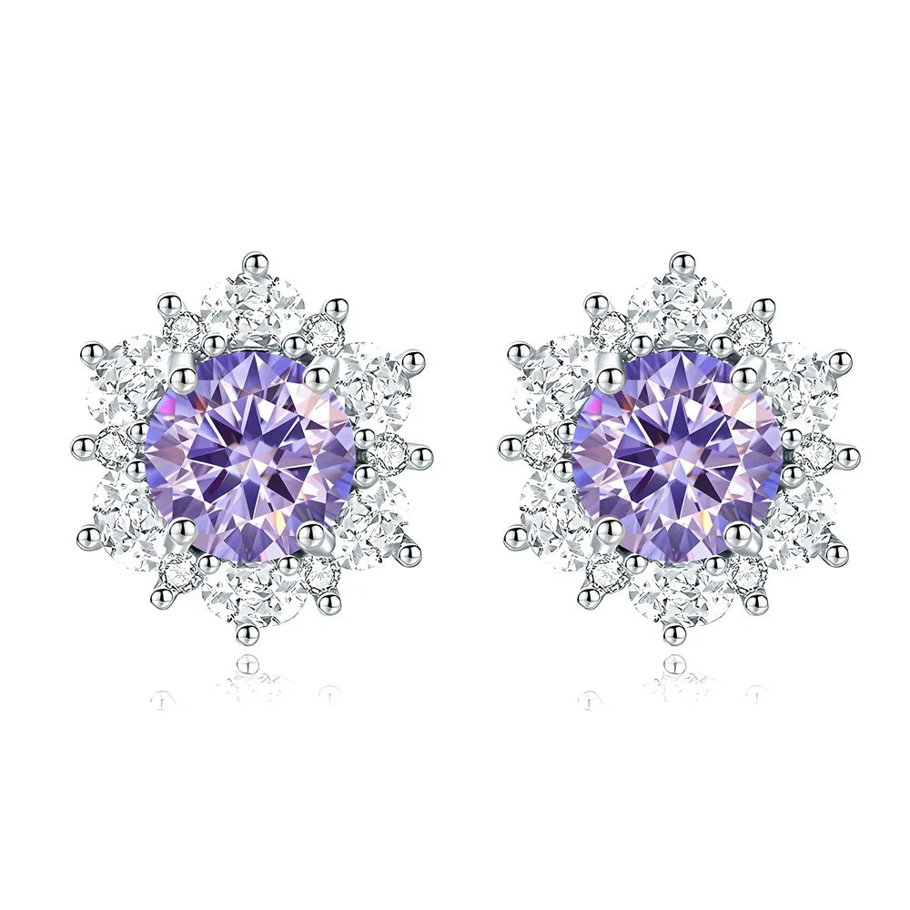 MuShan Jewelry 925 Sterling Silver Stud Earrings Dangle High Carbon Diamond Birthday Gift Modern Women Earring Fine Jewelry